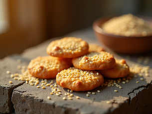 Cubbaita Siciliana al Sesamo e Miele (Italian Sicilian Sesame and Honey Brittle)