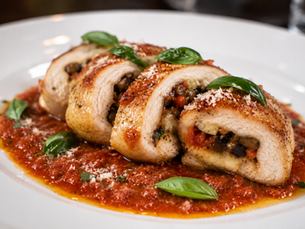 Petto di Pollo Ripieno alla Parmigiana (Italian Stuffed Chicken Parmigiana)
