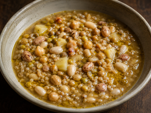 Crapiata Materana (Italian Matera Legume and Grain Soup)