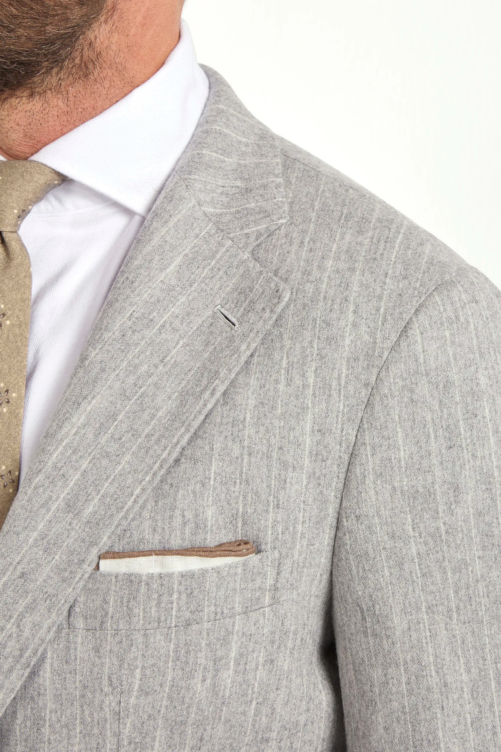 Striped Suit - Light Grey