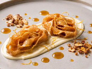 Origliettas Sarde al Miele e Limone (Italian Sardinian Honey and Lemon Fried Pastries)