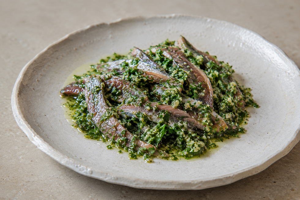 Acciughe al Verde (Italian Piedmontese Anchovies in Green Sauce)