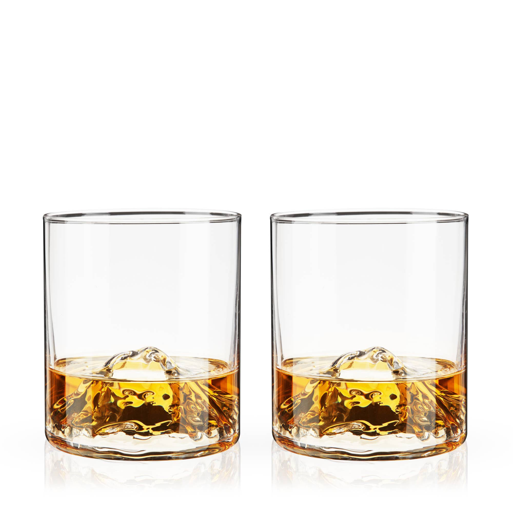 Pacific Northwest Mountain Themed Crystal Tumblers Set of 2