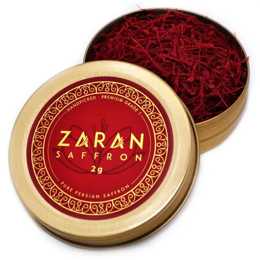 Zaran Saffron Persian Saffron 2 Grams "Zafferano" (Pack of 6)