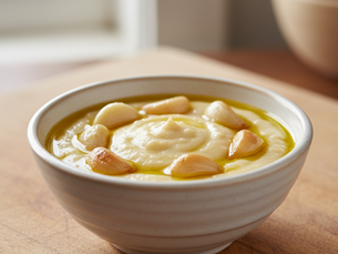 Aglio in Camicia (Italian Oil Poached Garlic Purée)