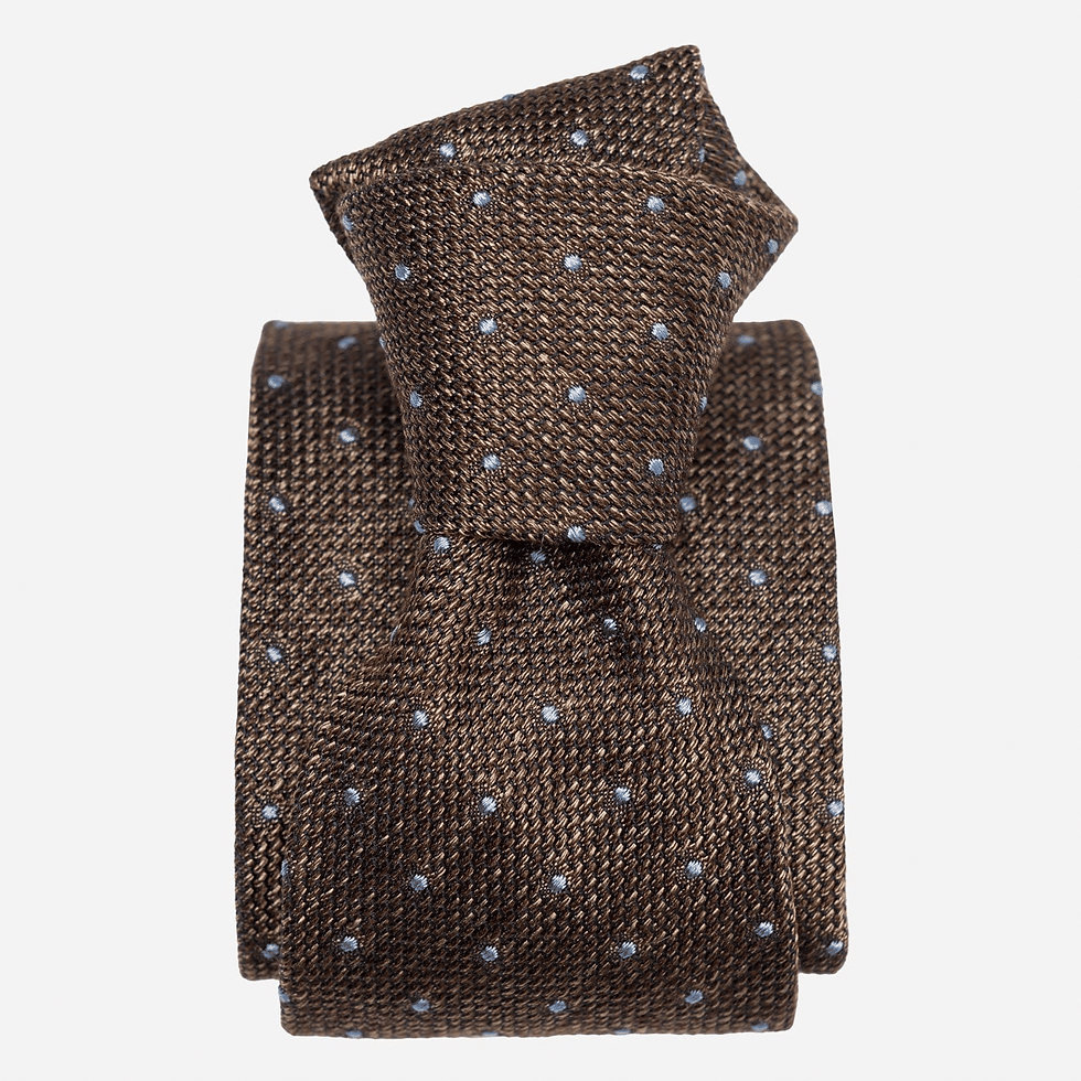 Thumbnail: Silk Grenadine Tie - Brown