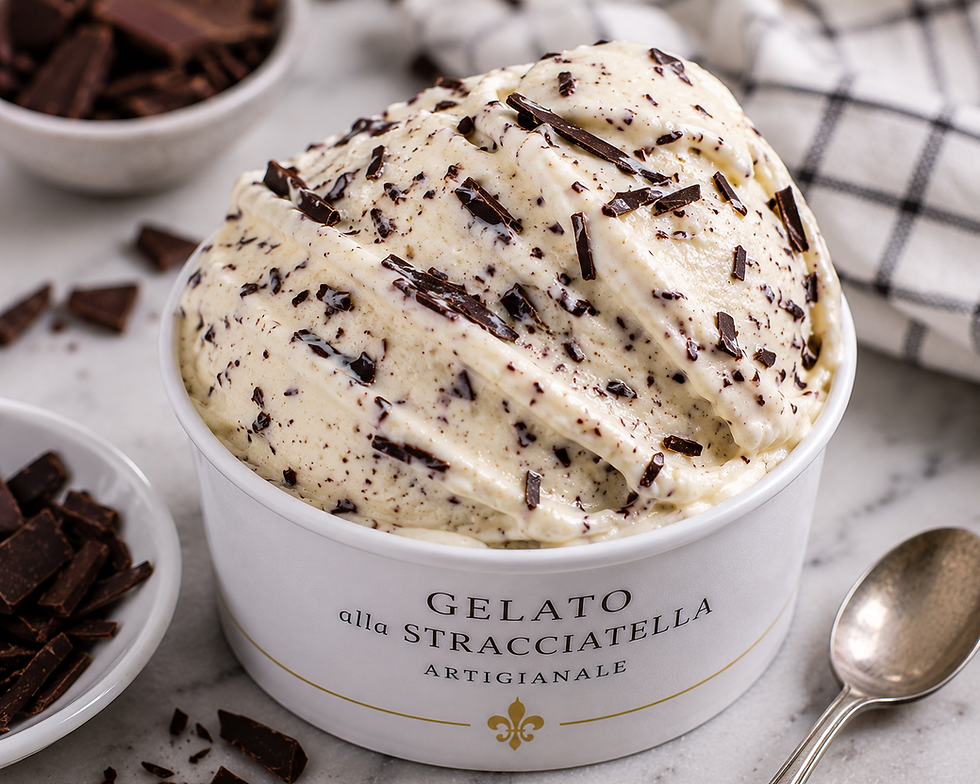 Gelato alla Stracciatella (Italian Stracciatella Gelato)