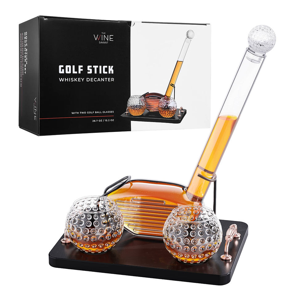 Thumbnail: Golf Club Whiskey Decanter and 2 Liquor Glasses, 29 oz