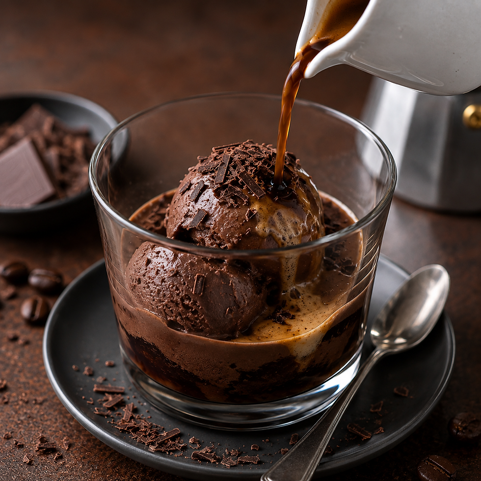 Affogato al Cioccolato Fondente (Italian Dark Chocolate Affogato)