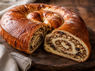 Italian Friulian Nut Swirl Cake with Grappa — Gubana Friulana con Grappa