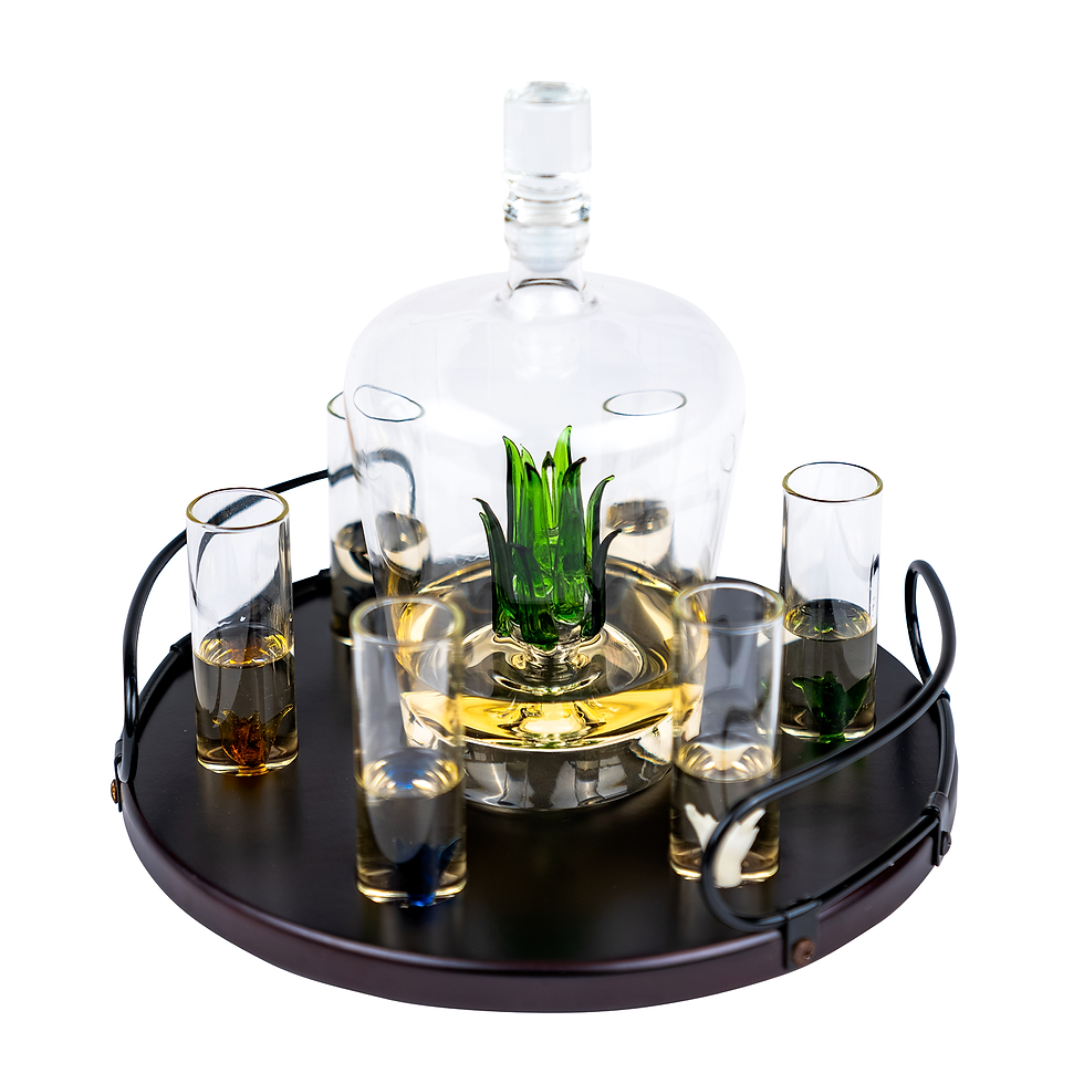 Thumbnail: Tequila Agave Decanter with 6 Shot Glasses and Stand