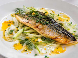 Cernia in Umido con Pomodorini Gialli, Olive e Patate Confit (Italian Mediterranean Grouper with Yellow Tomatoes, Olives and Confit Potatoes)