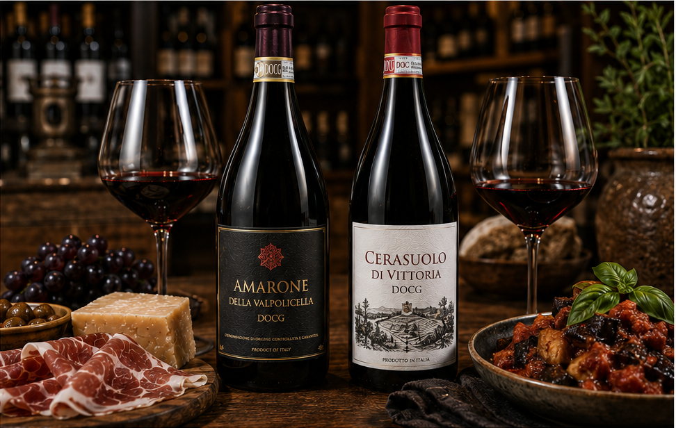 Wine Comparison: Amarone della Valpolicella vs Cerasuolo di Vittoria DOCG