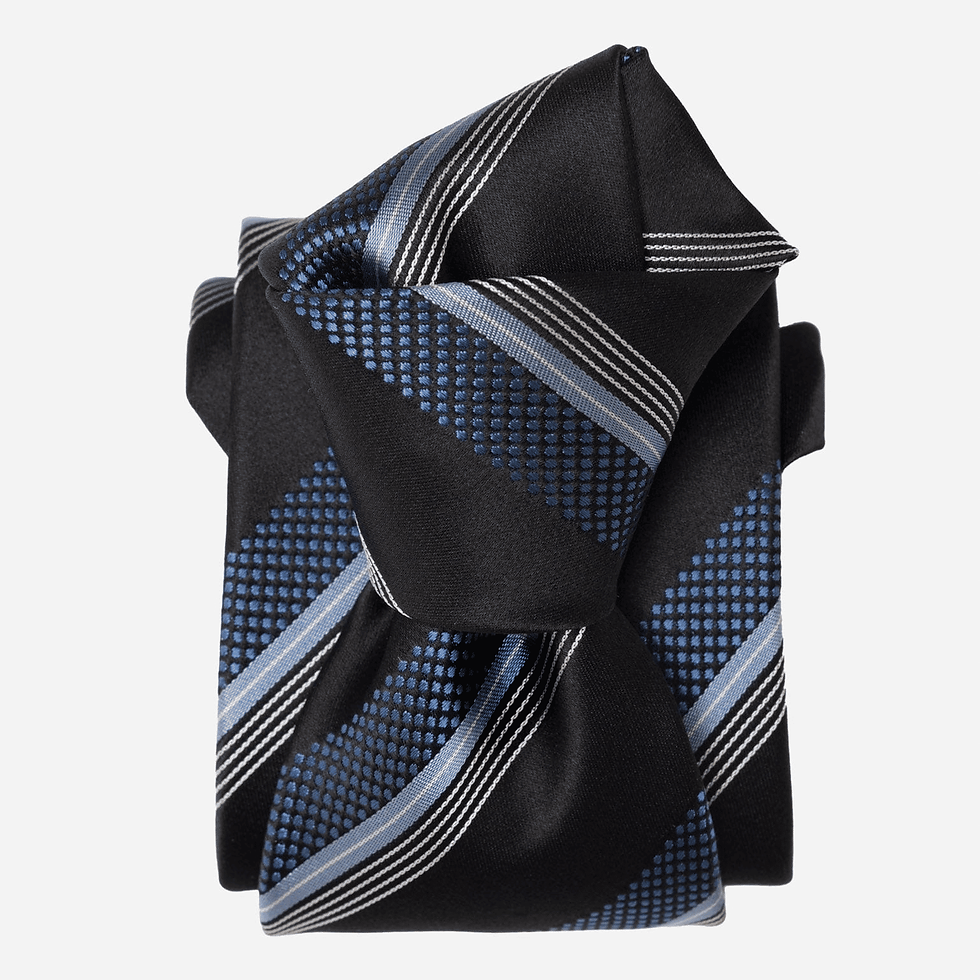 Thumbnail: Corso - Silk Jacquard Tie - Black & Blue