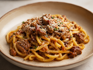 Maccheroni alla Chitarra con Ragù d’Agnello