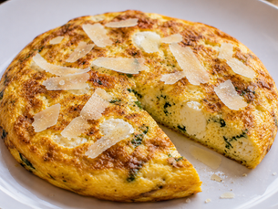 Uova al Tegamino con Funghi Porcini e Parmigiano Reggiano (Italian Skillet Eggs with Porcini Mushrooms and Parmigiano Reggiano)