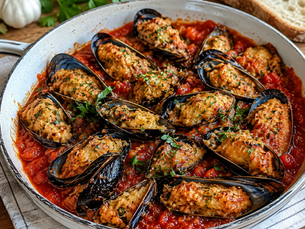 Cozze Ripiene alla Spezzina (Stuffed Mussels)Traditional Recipe from La Spezia, Liguria