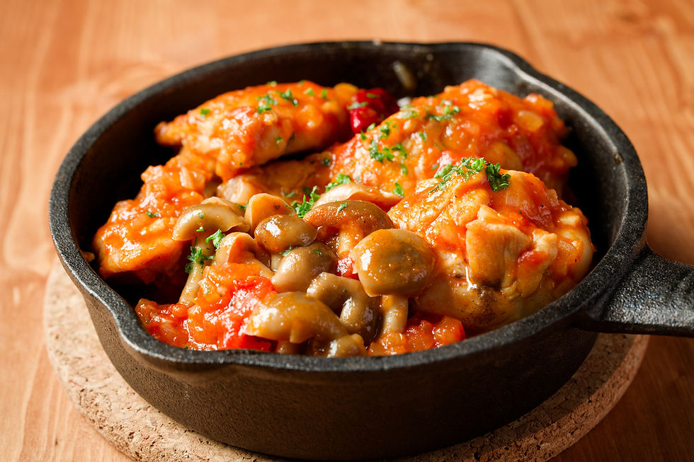 Italian Hunter-Style Chicken with Tomato, Rosemary and Olives — Pollo alla Cacciatora