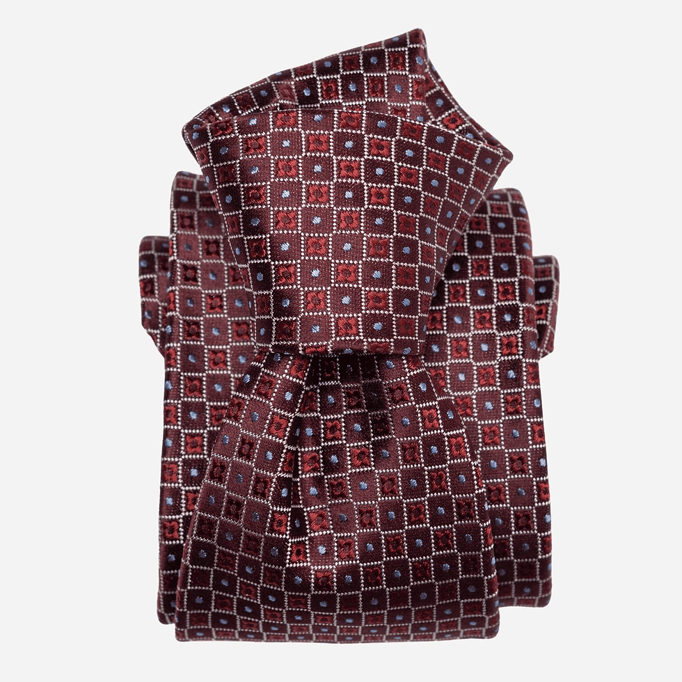 Thumbnail: Ravenna - Silk Jacquard Tie - Burgundy