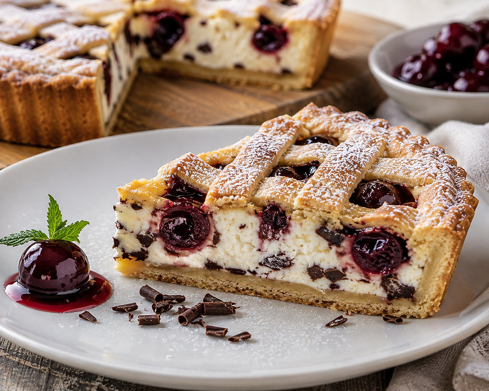 Pastiera Napoletana Italian ricotta and wheat Easter tart