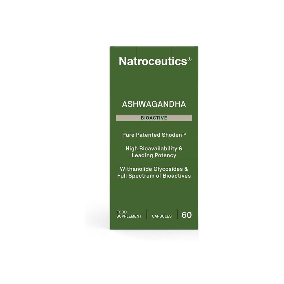 Natroceutics Ashwagandha Bioactive supplement box front