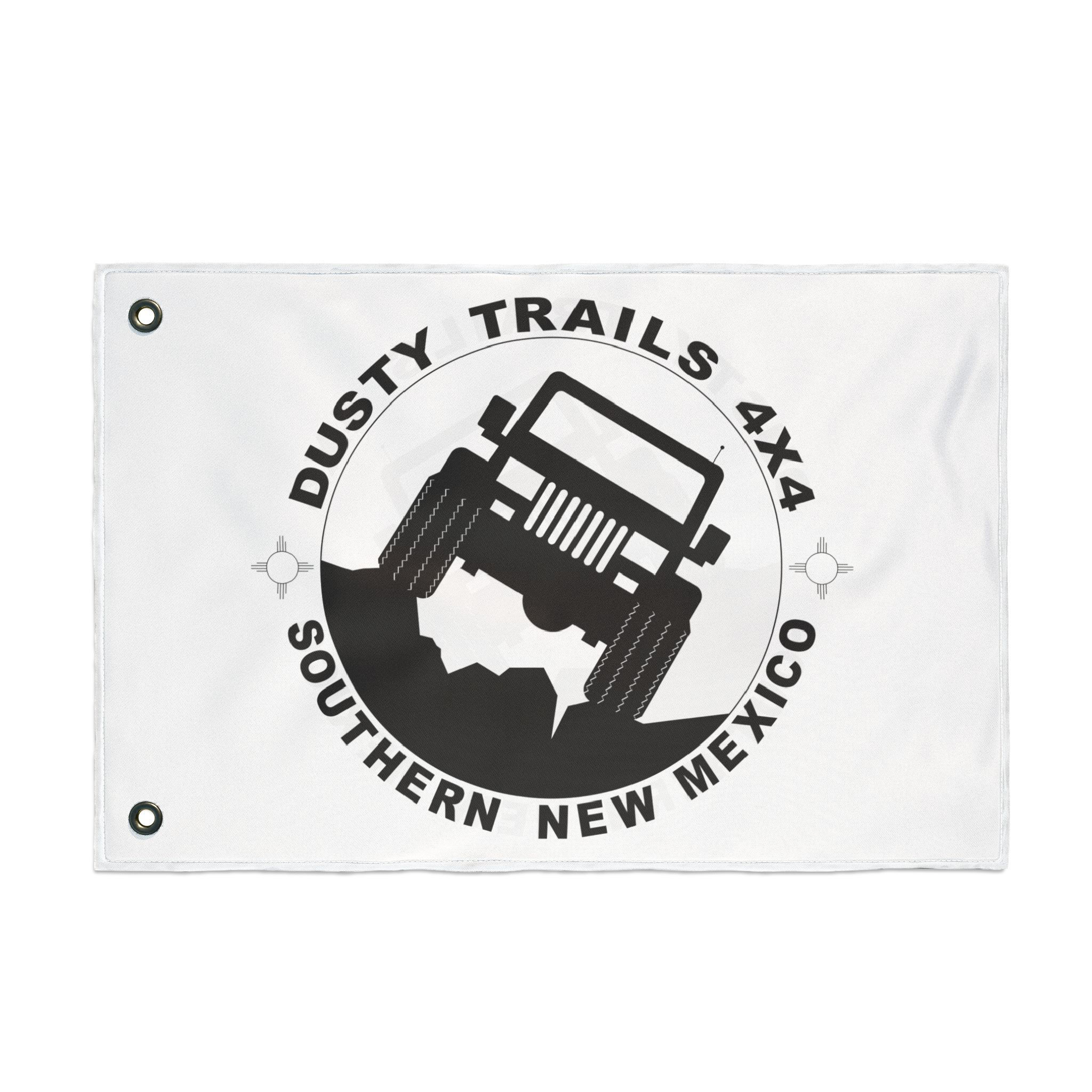 Dusty Trails 4x4 Double Sided Flag (White)