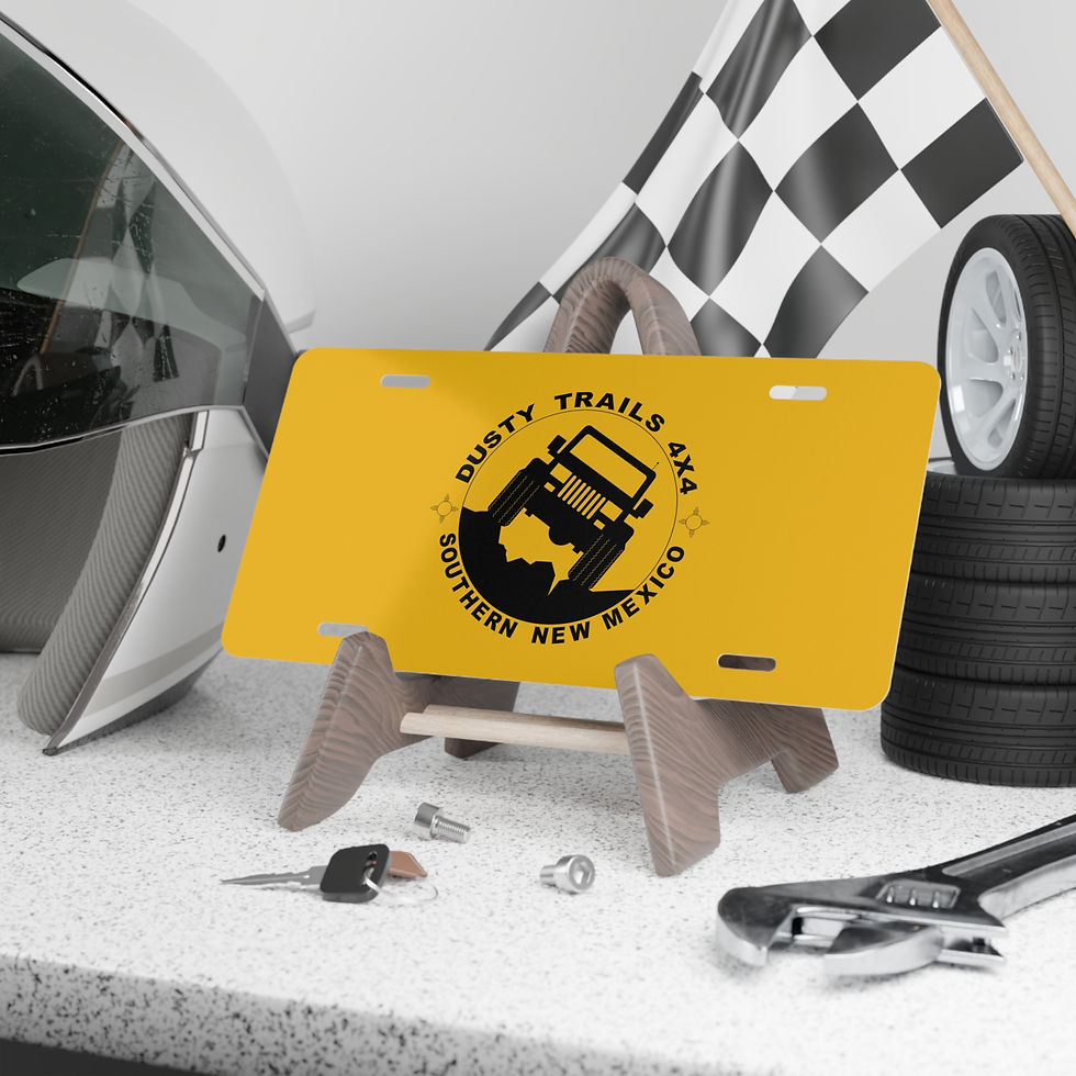 Thumbnail: Dusty Trails 4x4 Vanity Plate (Yellow)