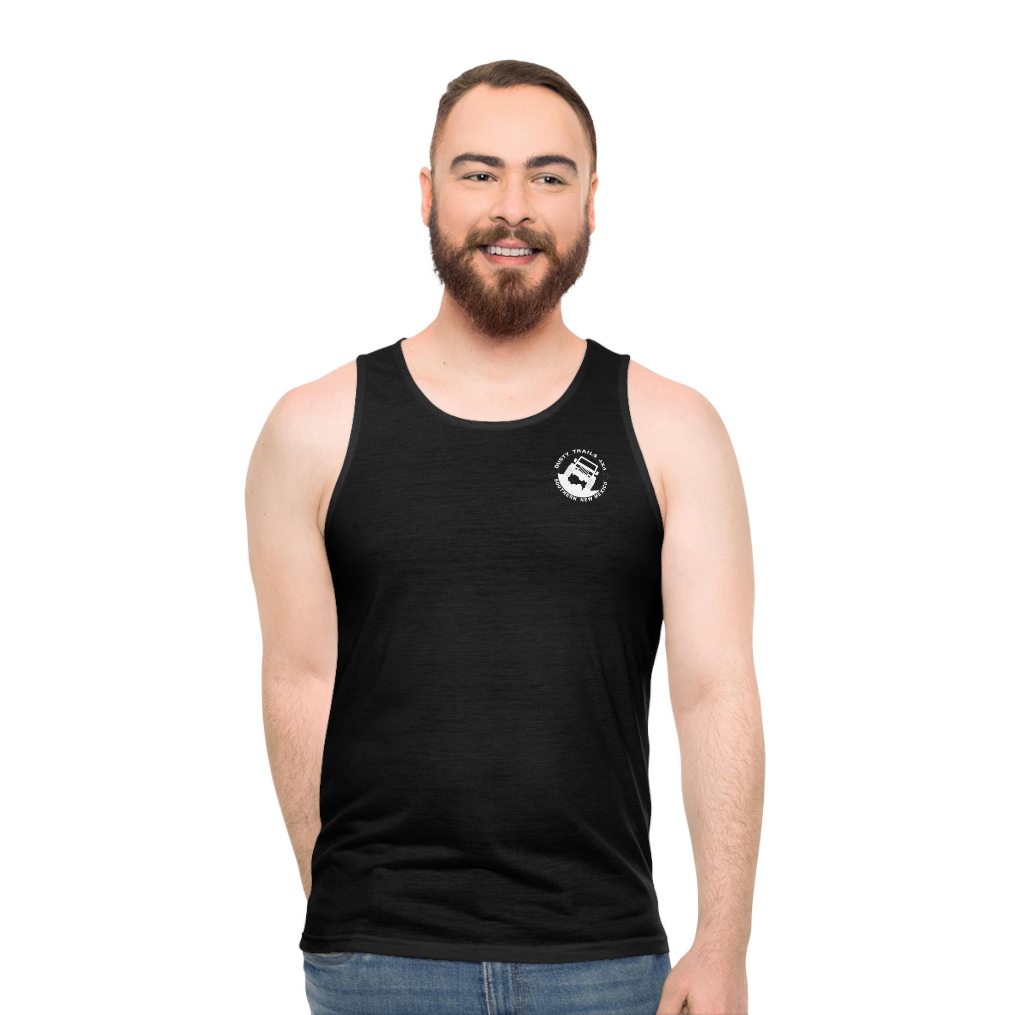 Dusty Trails 4x4 Unisex Black Poly Tank Top