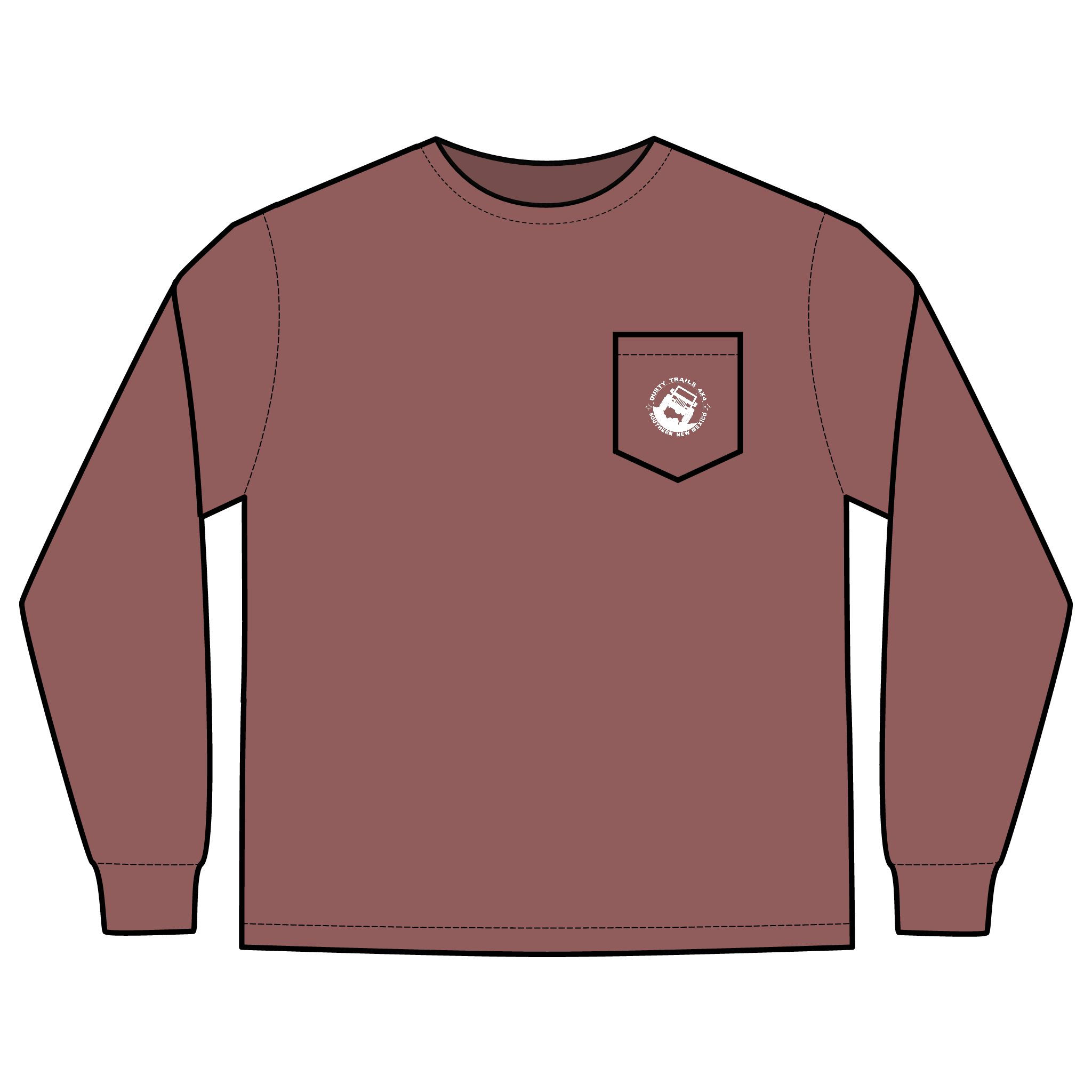 Dusty Trails 4X4 Unisex Long Sleeve Pocket T-Shirt