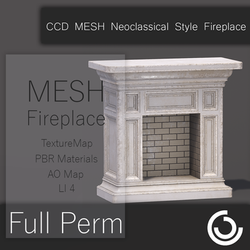 CCD MESH Neoclassical Style Fireplace 003