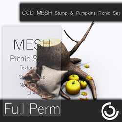 CCD MESH Stump & Pumpkins Picnic Set  V1