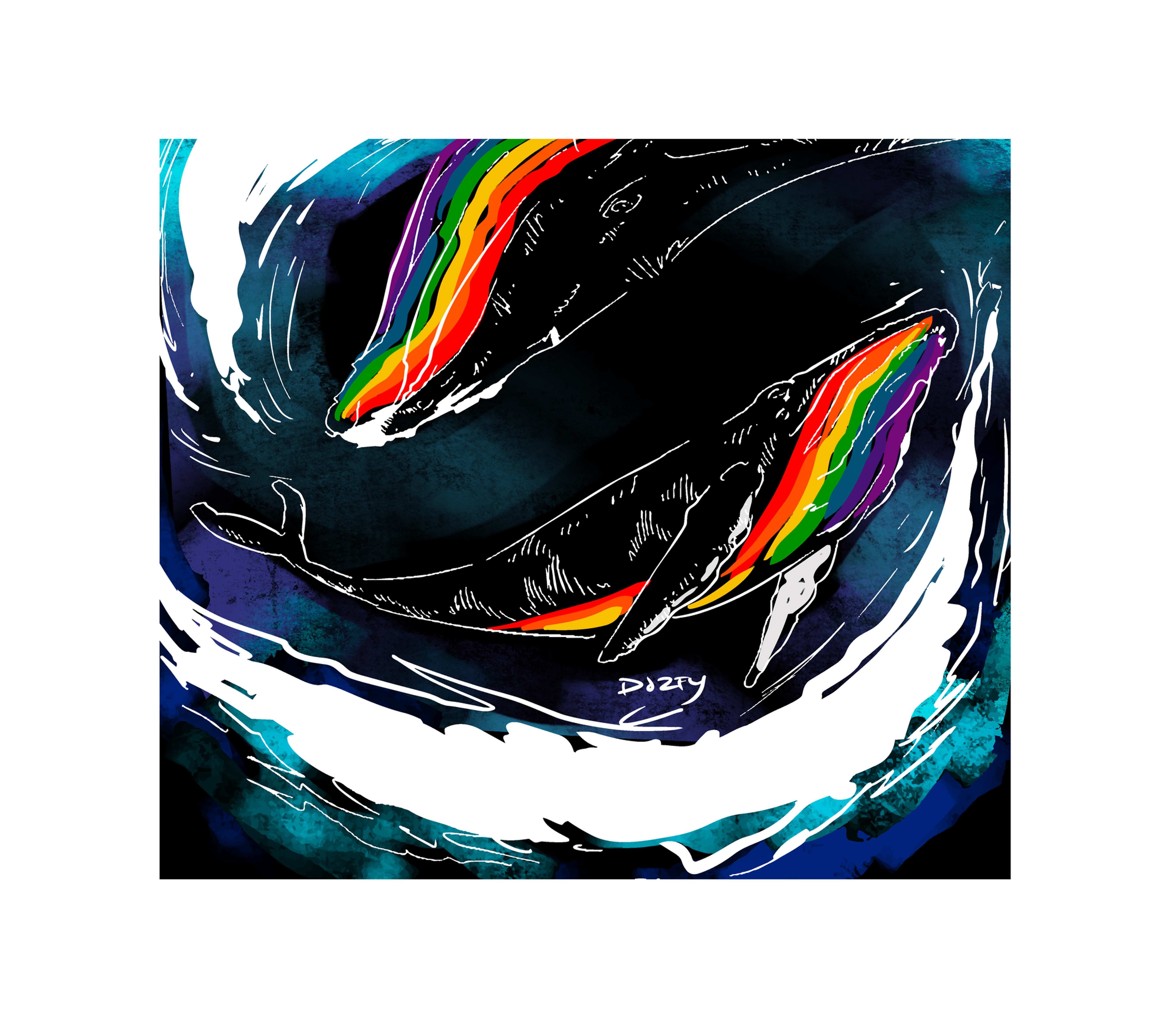 Dozfy Rainbow Print