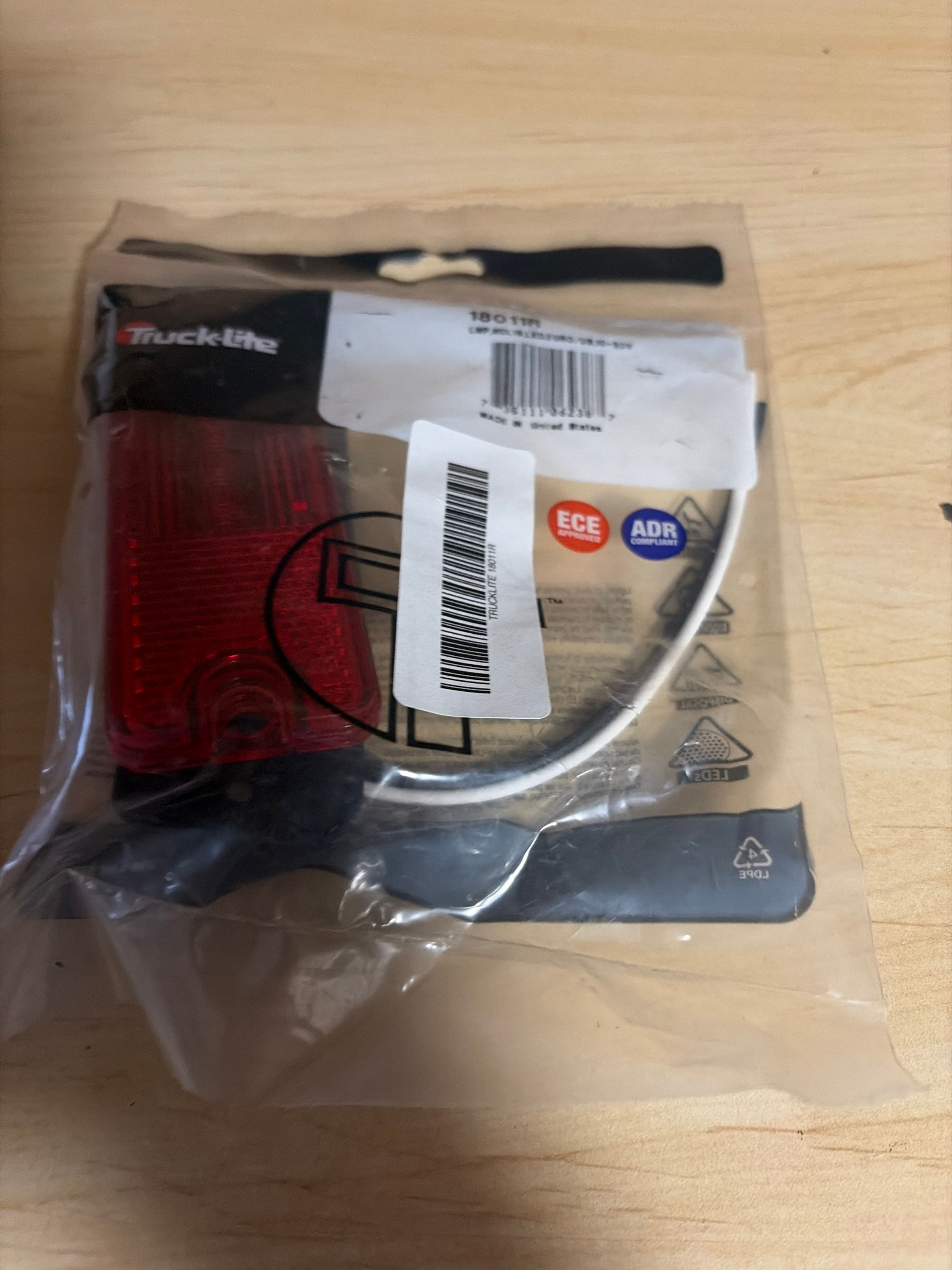Red clearance light flush mount