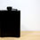 Thumbnail: Matt Black 8oz Flask showing the Matt Black Back View. Even the cap is a solid Matt Black