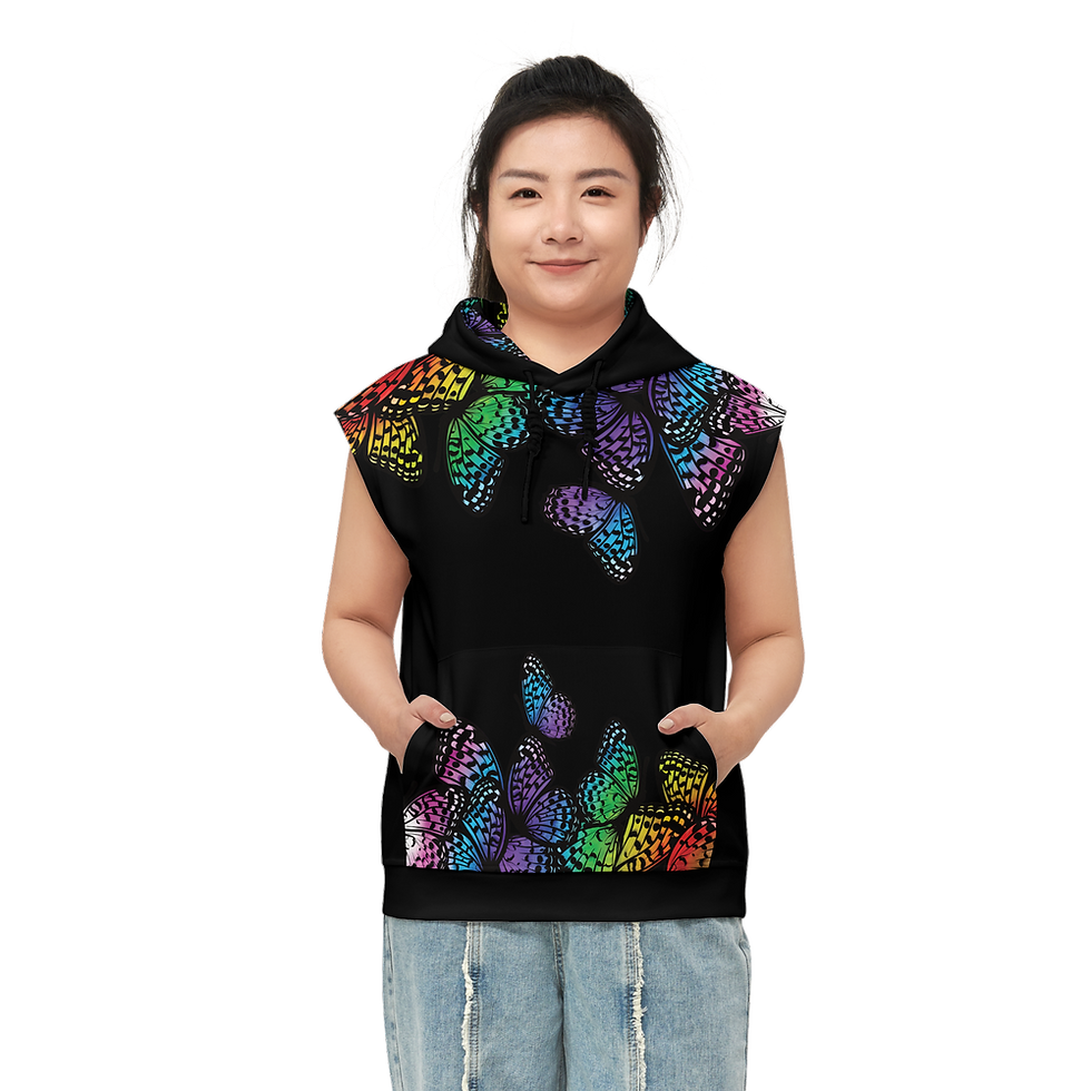 Thumbnail: Progress Pride Unisex Sleeveless Hoodie