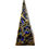 Thumbnail: Specialty Grey Starlight shimmer Crescent Moon and Star Lantern with blue inner Front View with Flash to show pearl details