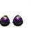 Thumbnail: Demisexual Pride Flag Coloured purple, grey & white Endangered Fritillary Butterfly Canvas Earring Studs Zoomed in