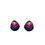 Thumbnail: Transgender Pride Flag Pink White & Blue Fritillary Butterfly wing Earring Studs sitting on a white table