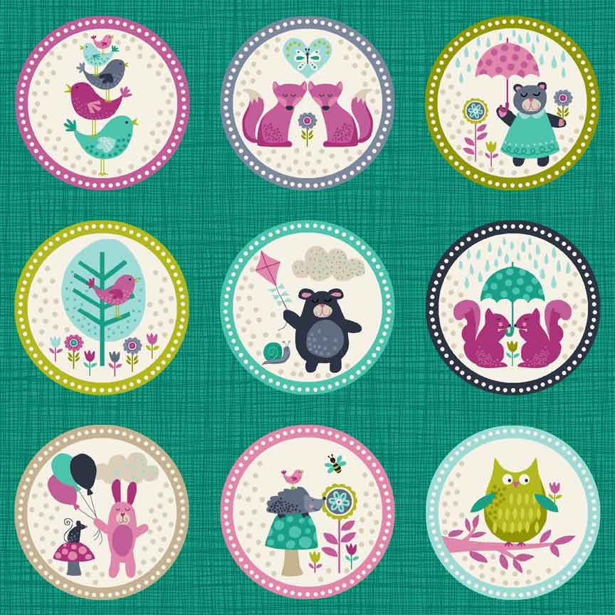 'Windy Day' Labels in Turquoise