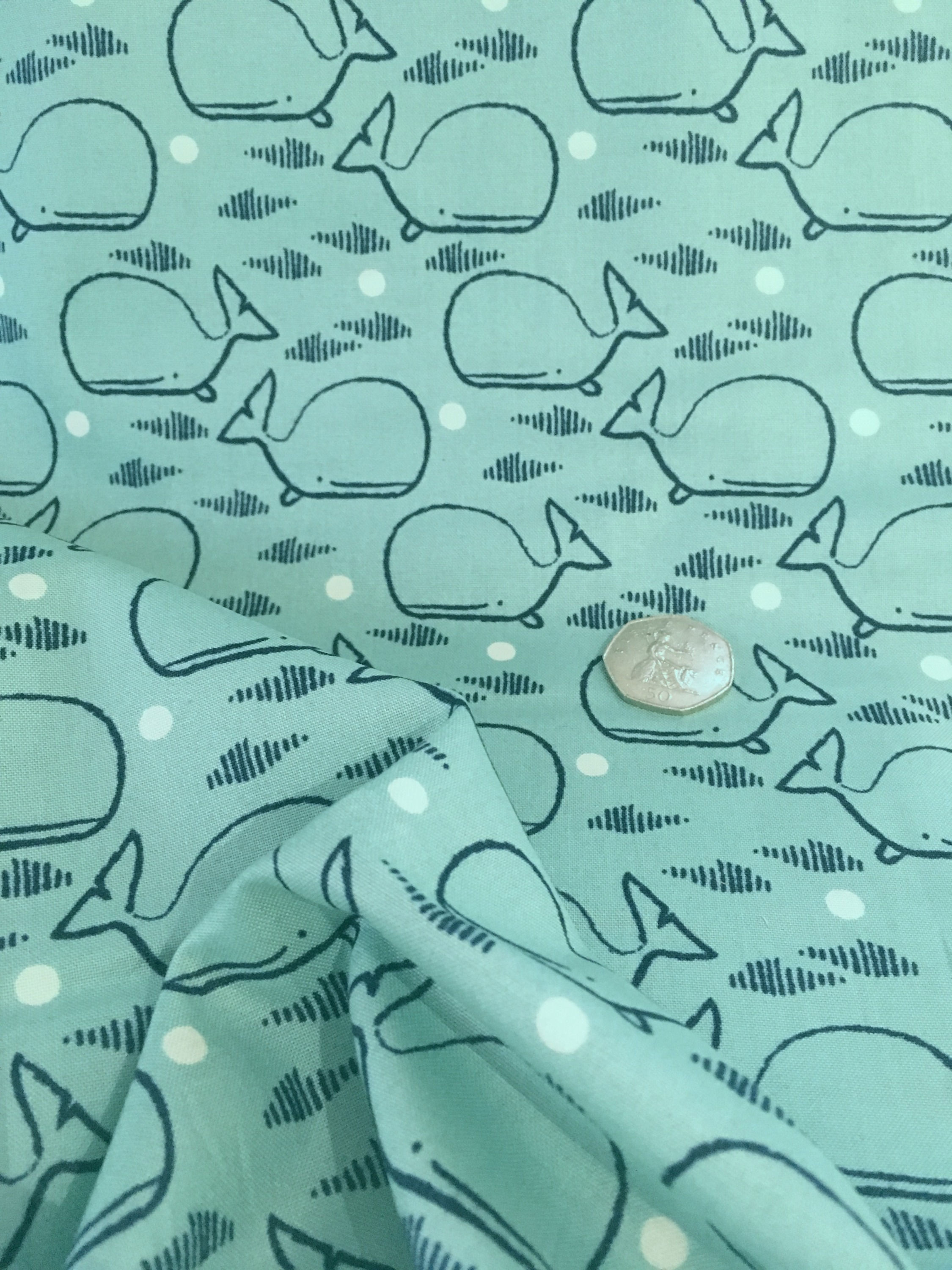 Dashwood Studio 'Laska' Whales on Teal