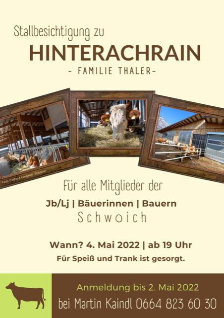 Stallbesichtigung zu Hinterachrain