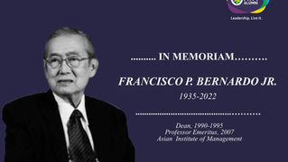 In Memoriam: Prof. Francisco "Jun" P. Bernardo Jr.