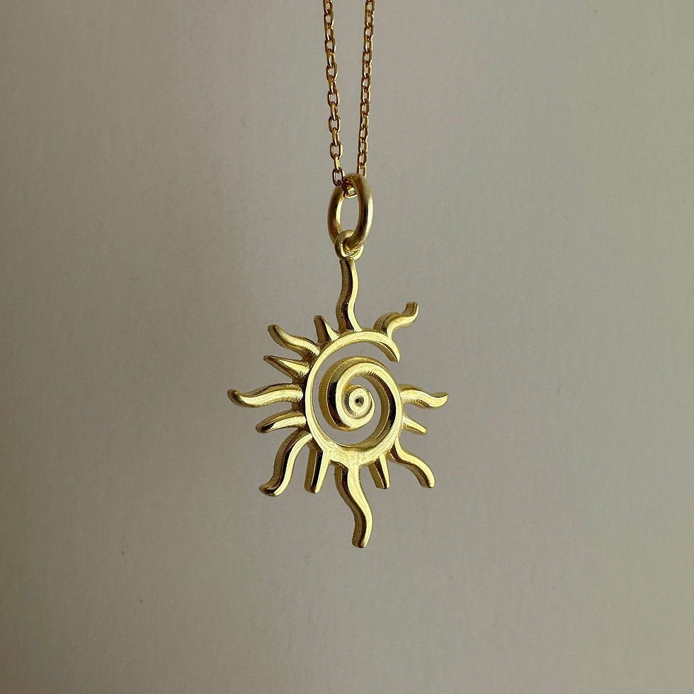 Küçük resim: Güneş  Kolye | 925 Gümüş