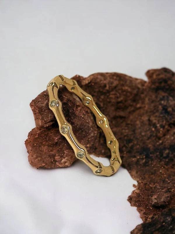 Küçük resim: Minimal Taşlı Çelik Yüzük