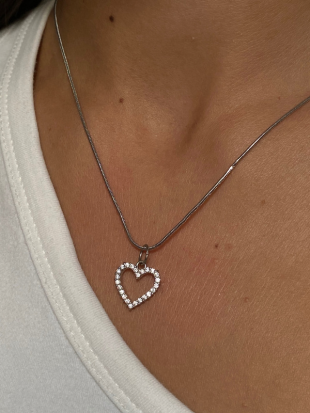 Küçük resim: Minik Taşlı Kalpli Kolye