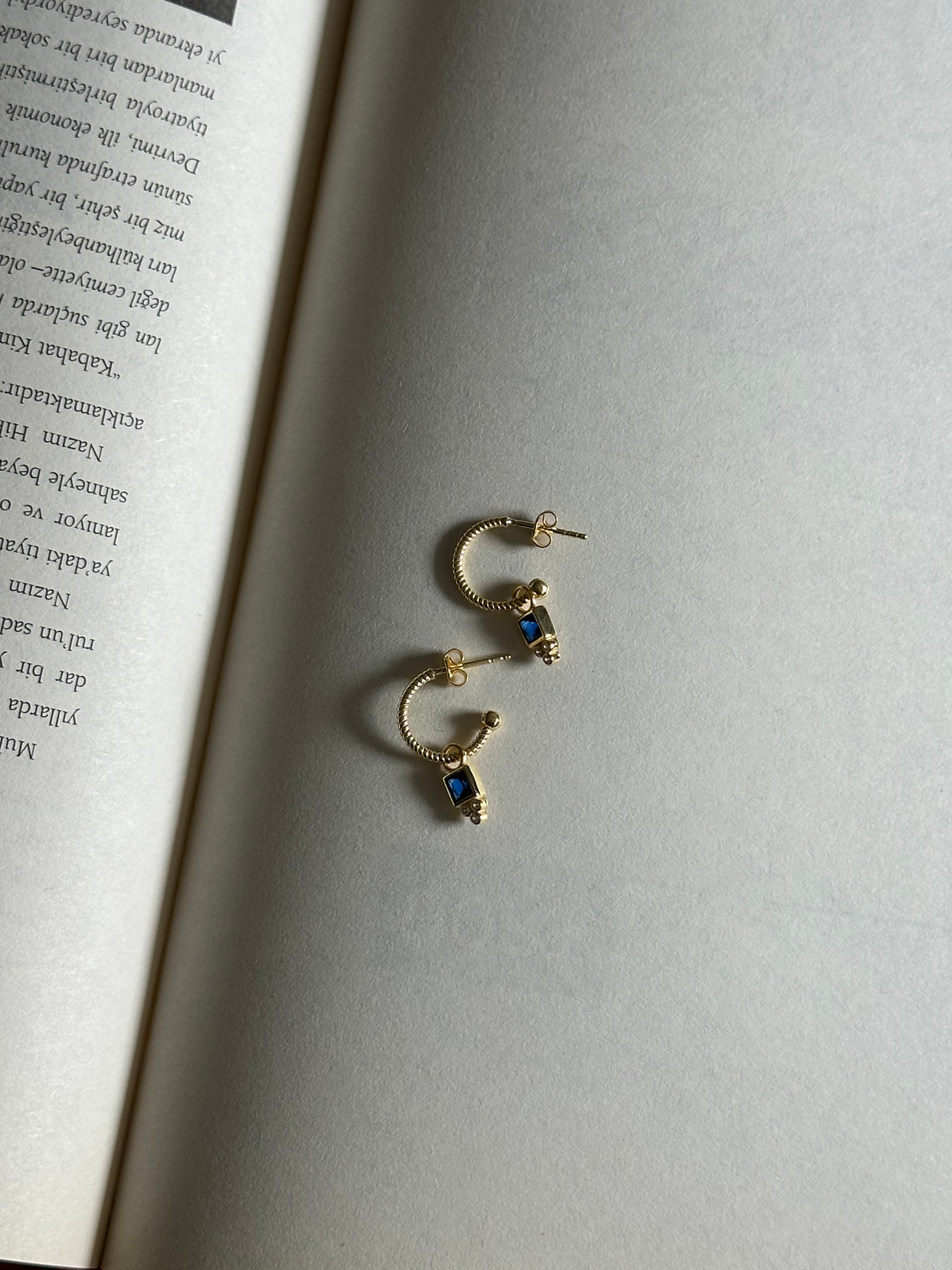 Mavi Taşlı Küpe | 925 Gümüş