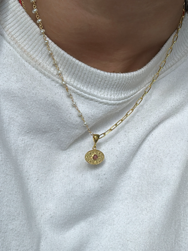 Küçük resim: Yarım İnci Kolye | 925 Gümüş