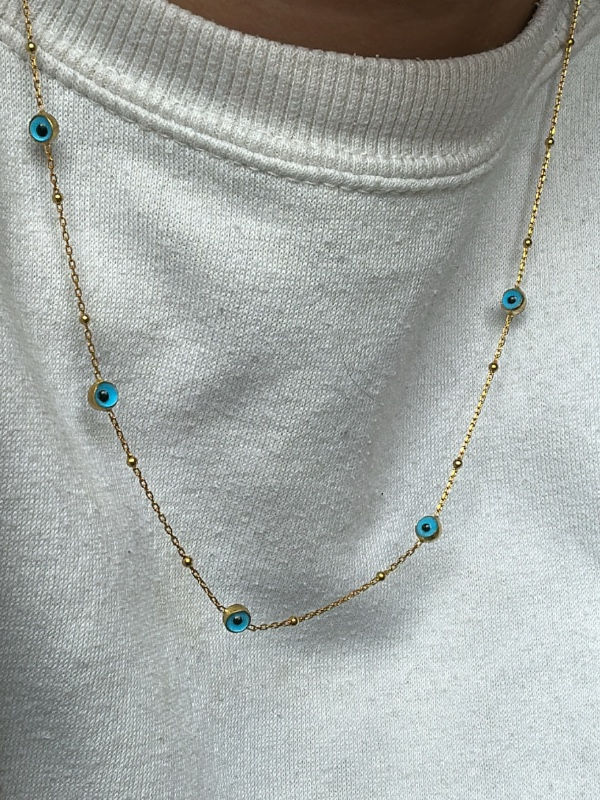 Küçük resim: Nazar Boncuklu Kolye | 925 Gümüş