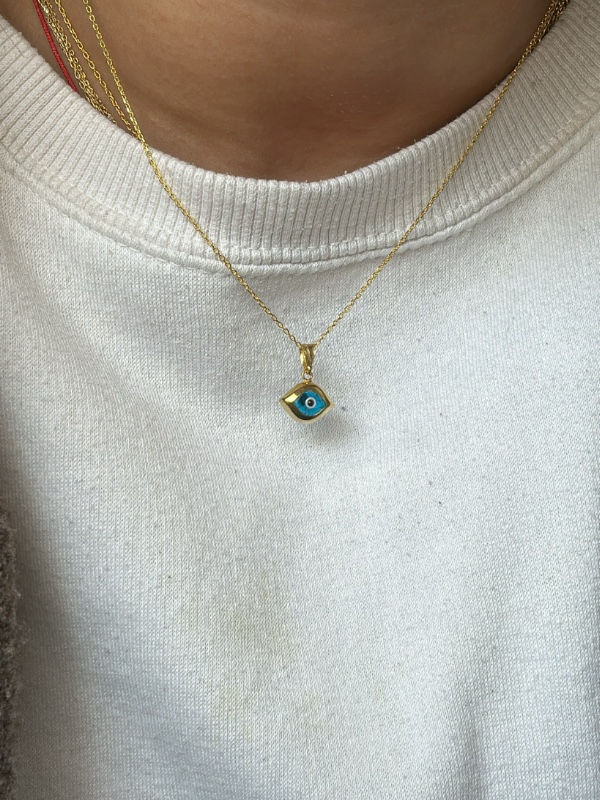 Küçük resim: Nazar Boncuklu Göz Kolye | 925 Gümüş