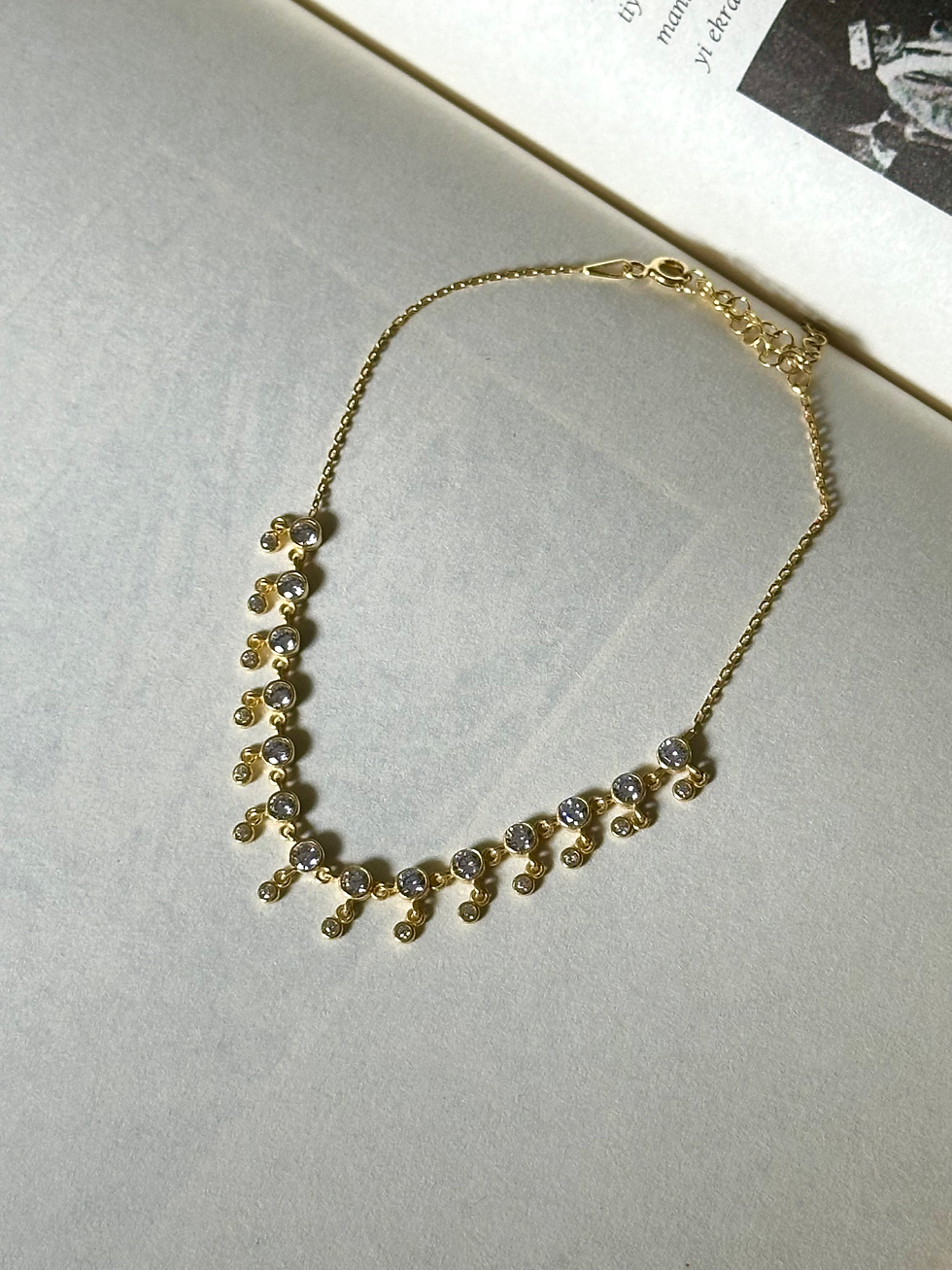 Sallantılı Taş Detaylı Halhal | 925 Gümüş